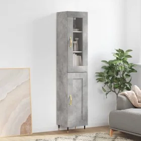 Gray concrete plywood sideboard 34.5x34x180 cm by , Sideboards - Ref: Foro24-3199477, Price: 98,63 €, Discount: %