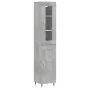 Aparador de madera contrachapada gris hormigón 34,5x34x180 cm de , Aparadores - Ref: Foro24-3199477, Precio: 98,45 €, Descuen...