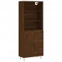 Aparador alto madera contrachapada marrón roble 69,5x34x180 cm de , Aparadores - Ref: Foro24-3190020, Precio: 147,85 €, Descu...