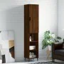 Aparador alto madera contrachapada roble marrón 34,5x34x180 cm de , Aparadores - Ref: Foro24-3199000, Precio: 102,92 €, Descu...