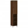 Hoher Schrank aus braunem Eichenfurnierholz 34,5x34x180 cm. von , Sideboards - Ref: Foro24-3199000, Preis: 104,45 €, Rabatt: %