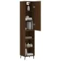 Aparador alto madera contrachapada roble marrón 34,5x34x180 cm de , Aparadores - Ref: Foro24-3199000, Precio: 102,92 €, Descu...