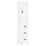 Aparador alto madera contrachapada blanco 34,5x34x180 cm de , Aparadores - Ref: Foro24-3200169, Precio: 116,54 €, Descuento: %
