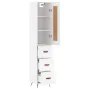 Aparador alto madera contrachapada blanco 34,5x34x180 cm de , Aparadores - Ref: Foro24-3200169, Precio: 116,54 €, Descuento: %