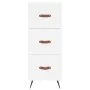 Aparador alto madera contrachapada blanco 34,5x34x180 cm de , Aparadores - Ref: Foro24-3200169, Precio: 116,54 €, Descuento: %