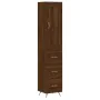 Tall oak brown plywood highboard 34.5x34x180 cm by , Sideboards - Ref: Foro24-3200176, Price: 116,00 €, Discount: %