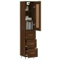 Tall oak brown plywood highboard 34.5x34x180 cm by , Sideboards - Ref: Foro24-3200176, Price: 116,00 €, Discount: %