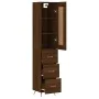 Tall oak brown plywood highboard 34.5x34x180 cm by , Sideboards - Ref: Foro24-3200176, Price: 116,00 €, Discount: %