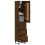 Aparador alto madera contrachapada roble marrón 34,5x34x180 cm de , Aparadores - Ref: Foro24-3200224, Precio: 120,41 €, Descu...