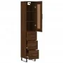 Aparador alto madera contrachapada roble marrón 34,5x34x180 cm de , Aparadores - Ref: Foro24-3200224, Precio: 120,41 €, Descu...