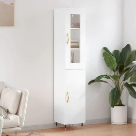Tall white plywood sideboard 34.5x34x180 cm by , Sideboards - Ref: Foro24-3199153, Price: 101,49 €, Discount: %