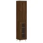 Tall oak brown plywood highboard 34.5x34x180 cm by , Sideboards - Ref: Foro24-3200368, Price: 106,94 €, Discount: %