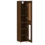 Tall oak brown plywood highboard 34.5x34x180 cm by , Sideboards - Ref: Foro24-3200368, Price: 106,94 €, Discount: %