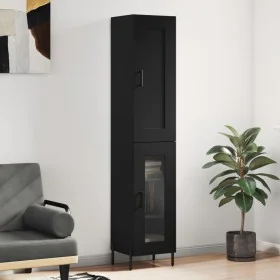 Black plywood sideboard 34.5x34x180 cm by , Sideboards - Ref: Foro24-3200394, Price: 108,79 €, Discount: %