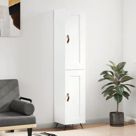 Hoher Schrank aus weißem Sperrholz, 34,5x34x180 cm. von , Sideboards - Ref: Foro24-3200425, Preis: 103,03 €, Rabatt: %