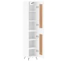 Aparador alto madera contrachapada blanco 34,5x34x180 cm de , Aparadores - Ref: Foro24-3200425, Precio: 103,03 €, Descuento: %