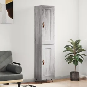 Hoher Schrank aus grauem Sonoma-Sperrholz 34,5x34x180 cm. von , Sideboards - Ref: Foro24-3200431, Preis: 99,95 €, Rabatt: %