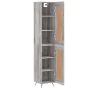 Tall gray Sonoma plywood sideboard 34.5x34x180 cm by , Sideboards - Ref: Foro24-3200431, Price: 99,95 €, Discount: %