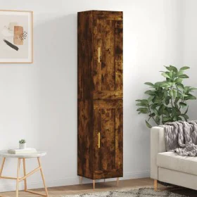 Rauchiger Eichenfurnier-Holzschrank 34,5x34x180 cm von , Sideboards - Ref: Foro24-3200446, Preis: 99,38 €, Rabatt: %