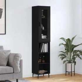 Black plywood sideboard 34.5x34x180 cm by , Sideboards - Ref: Foro24-3199378, Price: 100,62 €, Discount: %