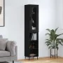 Aparador de madera contrachapada negro 34,5x34x180 cm de , Aparadores - Ref: Foro24-3199378, Precio: 100,59 €, Descuento: %