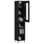 Aparador de madera contrachapada negro 34,5x34x180 cm de , Aparadores - Ref: Foro24-3199378, Precio: 100,59 €, Descuento: %