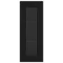 Aparador de madera contrachapada negro 34,5x34x180 cm de , Aparadores - Ref: Foro24-3199378, Precio: 100,59 €, Descuento: %