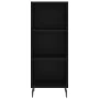 Aparador de madera contrachapada negro 34,5x34x180 cm de , Aparadores - Ref: Foro24-3199378, Precio: 100,59 €, Descuento: %