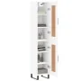 Aparador alto madera contrachapada blanco 34,5x34x180 cm de , Aparadores - Ref: Foro24-3200473, Precio: 105,43 €, Descuento: %