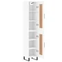 Aparador alto madera contrachapada blanco 34,5x34x180 cm de , Aparadores - Ref: Foro24-3200473, Precio: 105,43 €, Descuento: %