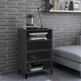 Aparador de madera contrachapada gris brillante 57x35x90 cm de vidaXL, Aparadores - Ref: Foro24-806138, Precio: 53,42 €, Desc...