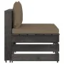 3-piece garden furniture set with gray impregnated wood cushions by , Garden sets - Ref: Foro24-3068188, Price: 245,80 €, Dis...