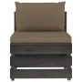 3-piece garden furniture set with gray impregnated wood cushions by , Garden sets - Ref: Foro24-3068188, Price: 245,80 €, Dis...