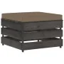 3-piece garden furniture set with gray impregnated wood cushions by , Garden sets - Ref: Foro24-3068188, Price: 245,80 €, Dis...