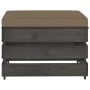 Muebles de jardín 3 piezas con cojines madera impregnada gris de , Conjuntos de jardín - Ref: Foro24-3068188, Precio: 245,55 ...