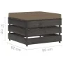 3-piece garden furniture set with gray impregnated wood cushions by , Garden sets - Ref: Foro24-3068188, Price: 245,80 €, Dis...