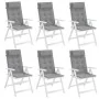 High back chair cushions 6 pcs gray Oxford fabric by , Cushions for chairs and sofas - Ref: Foro24-361879, Price: 96,87 €, Di...