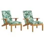 Cushions for sun lounger 2 units Oxford fabric leaf print by , Cushions for chairs and sofas - Ref: Foro24-361996, Price: 61,...