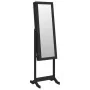 Espejo de pie con joyero y luces LED negro de , Espejos - Ref: Foro24-353260, Precio: 124,92 €, Descuento: %