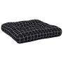 Cojín para palés tela a cuadros negro 50x50x12 cm de , Cojines para sillas y sofás - Ref: Foro24-360441, Precio: 22,86 €, Des...