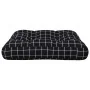 Cojín para palés tela a cuadros negro 50x50x12 cm de , Cojines para sillas y sofás - Ref: Foro24-360441, Precio: 22,86 €, Des...