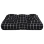 Cojín para palés tela a cuadros negro 50x50x12 cm de , Cojines para sillas y sofás - Ref: Foro24-360441, Precio: 22,86 €, Des...