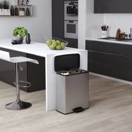 Curver Silver Deco Double Pedal Bin 26L+26L by , Recycling containers - Ref: Foro24-442067, Price: 88,79 €, Discount: %