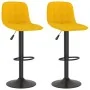 Taburetes de cocina 2 unidades terciopelo amarillo de , Taburetes de cocina - Ref: Foro24-333998, Precio: 128,11 €, Descuento: %