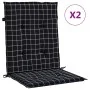 Cushions for low back chair 2 units black checkered fabric by , Cushions for chairs and sofas - Ref: Foro24-361322, Price: 31...
