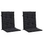 Kissen für Stühle mit niedriger Rückenlehne, 2 Stück, schwarz kariertem Stoff. von , Kissen für Stühle und Sofas - Ref: Foro2...