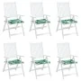 Cojines de silla 6 uds tela estampado de hojas 50x50x3 cm de , Cojines para sillas y sofás - Ref: Foro24-361070, Precio: 43,3...