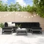 7-teiliges Gartensitzgruppen-Set aus massivem grauem Kiefernholz. von , Gartensets - Ref: Foro24-3186398, Preis: 447,99 €, Ra...