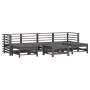 7-teiliges Gartensitzgruppen-Set aus massivem grauem Kiefernholz. von , Gartensets - Ref: Foro24-3186398, Preis: 447,99 €, Ra...