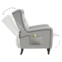 Light gray fabric reclining massage chair by , Electric massage chairs - Ref: Foro24-329352, Price: 238,68 €, Discount: %